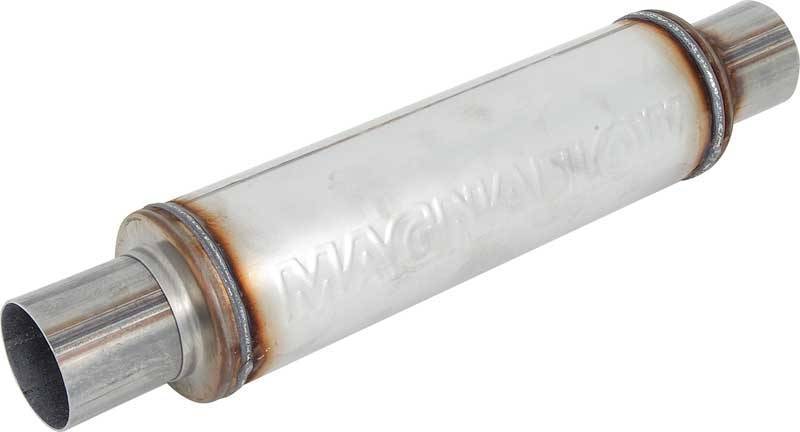 MAGNAFLOW 10416 Stainless Steel Muffler Straight 4" Round Center 2.5" ID IN OUT 