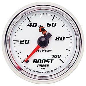 Autometer - Autometer 7106 C2 0-100 PSI Mechanical Boost Gauge