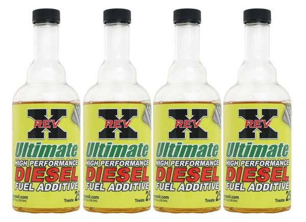 REV-X - 4 - Rev-X 8 Ounce Bottles of Ultimate Fuel Additive for Diesels