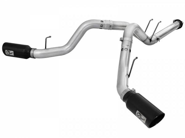 AFE - aFe Power 4in DPF-Back Exhaust Ford F-250/350 Superduty 11-14 V8-6.7L Blk-Dual - 49-03065-B