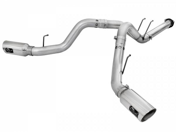 AFE - aFe Power 4in DPF-Back Exhaust Ford F-250/350 Superduty 11-14 V8-6.7L Pol-Dual - 49-03065-P