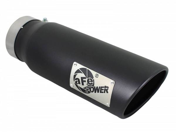 AFE - aFe Power EXH Tip; 4In x 5Out x 15L in Bolt-On (Blk) - 49T40501-B15