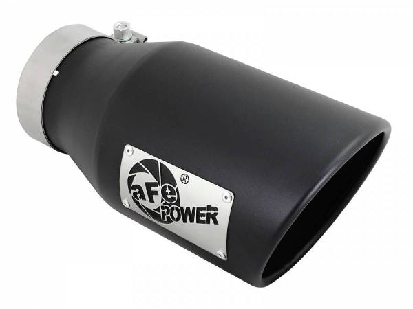AFE - aFe Power EXH Tip; 4In x 6Out x 12L in Bolt-On (Blk) - 49T40601-B12