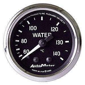 Autometer - Autometer 201007 Carbon 2 1/16" Water Temperature