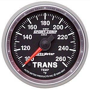 Autometer - Autometer 3649 100-250 Degree Electric Trans Temp. gauge - 2 1/16"