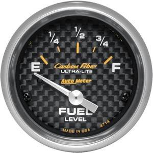Autometer - Autometer 4714 Carbon Fiber 2 1/16" Fuel Level