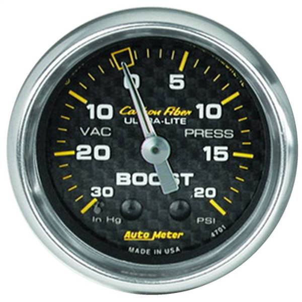 Autometer - Autometer 4741 140-280F Oil Temp. Gauge in Carbon Fiber, 2 1/16