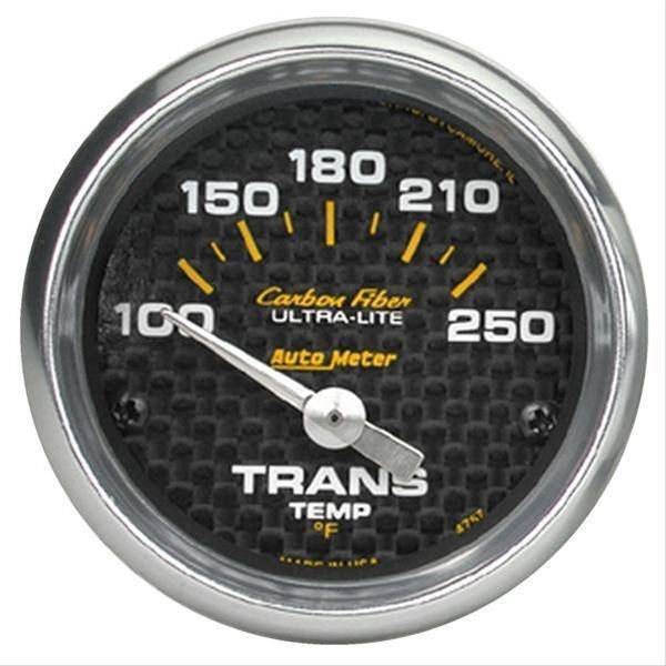 Autometer - Autometer 4757 100-250* Trans. Temperature in Carbon Fiber, 2 1/16