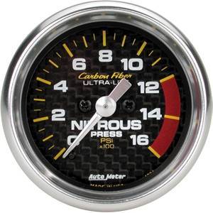 Autometer - Autometer 4774 Carbon Fiber 2 1/16" Nitrous Pressure