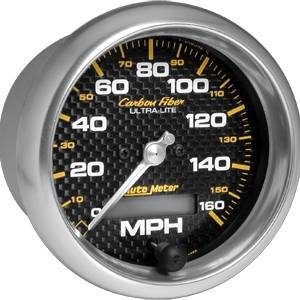 Autometer - Autometer 4789 Carbon Fiber 3 3/8" Speedometer Elec. Programmable