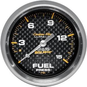 Autometer - Autometer 4813 Carbon Fiber 2 5/8" Fuel Pressure