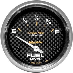 Autometer - Autometer 4814 Carbon Fiber 2 5/8" Fuel Level