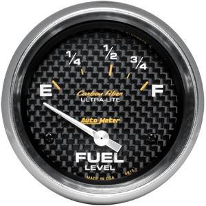 Autometer - Autometer 4815 Carbon Fiber 2 5/8" Fuel Level