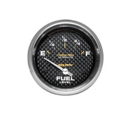 Autometer - Autometer 4816 Carbon Fiber 2 5/8" Fuel Level