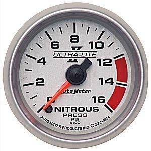 Autometer - Autometer 4974 0-1600 psi Nitrous Pressure Gauge - Electric