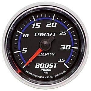 Autometer - Autometer 6104 Cobalt 0-35 psi Cobalt mech. boost gauge