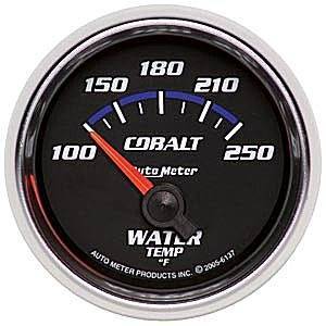 Autometer - Autometer 6137 Cobalt Series Short Sweep Water Temp 100-250F 2-1/16"