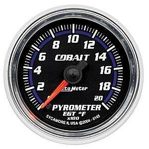 Autometer - Autometer 6145 0-2000F Pyrometer in Cobalt series, 2 1/16"