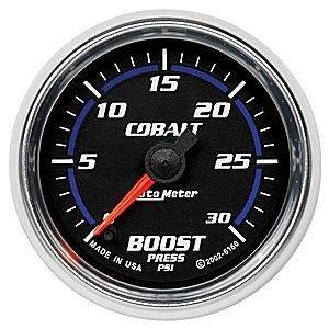 Autometer - Autometer 6160 Cobalt Series BOOST Gauge Kit,  0 - 30 PSI