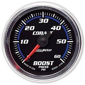 Autometer - Autometer 6170 Cobalt Series Electric BOOST Gauge kit, 0 - 60 PSI