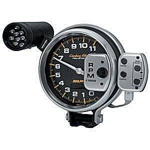 Autometer - Autometer 6836 Carbon Fiber 5" Tachometer Pro Stock Memory