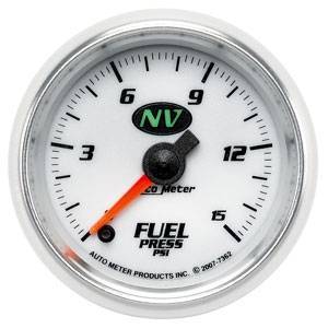 Autometer - Autometer 7362 NV Fuel Pressure Gauge, 0-15 PSI, 2-1/16in