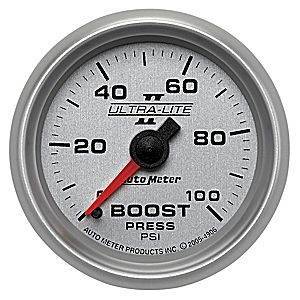Autometer - Autometer Ultra-Lite II 4906 0-100 psi Mech. Boost Gauge