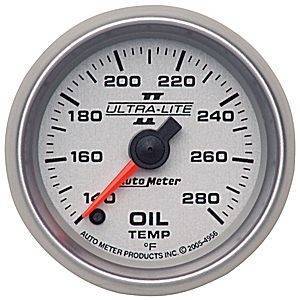 Autometer - Autometer Ultra-Lite II 4956 140-280 Degree Oil Temp. Gauge - Electric