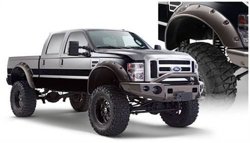 Bushwacker - Bushwacker Cut Out Style Fender Flare Fits 2008-10 Ford Super Duty F-250/350/450