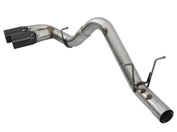 AFE - AFE Rebel XD Series 4" 409 Stainless Steel DPF-Back Exhaust System W/Black Tips 17-19 L5P Duramax