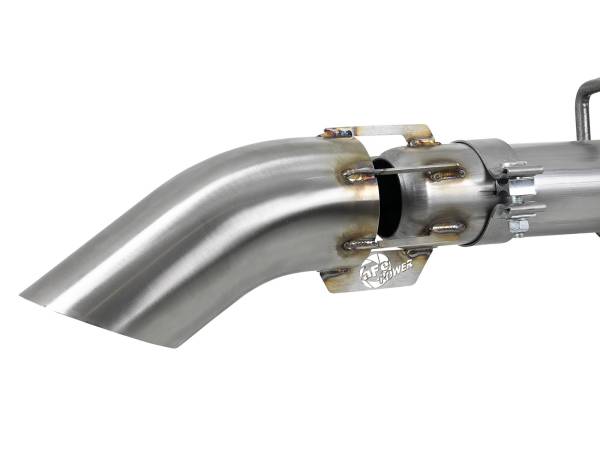 AFE - AFE Large Bore-HD 3" 409 Stainless Steel Hi-Tuck DPF-Back Exhaust System W/Polished Tip