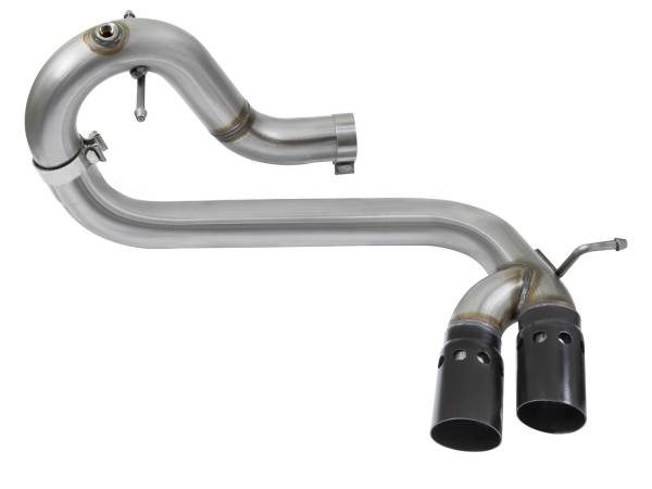 AFE - AFE Rebel Series Side Exit 3" 409 Stainless Steel DPF-Back Exhaust System W/Black Tips