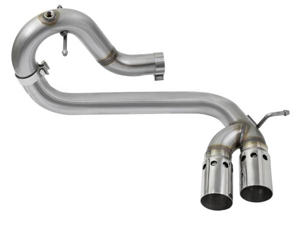 AFE - AFE Rebel Series Side Exit 3" 409 Stainless Steel DPF-Back Exhaust System W/Polished Tips