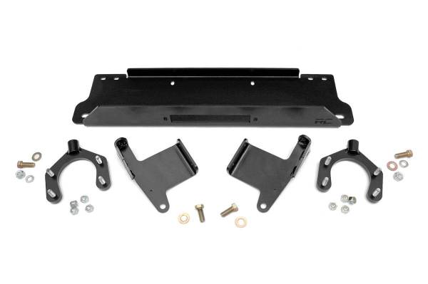 Rough Country - Jeep Winch Mounting Plate for Factory Bumper 07-18 Wrangler JK Rough Country