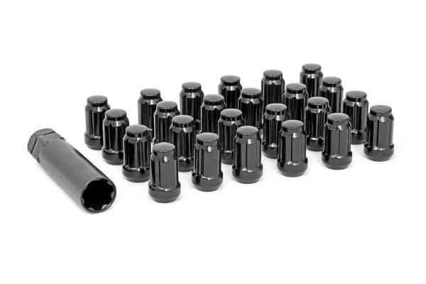 Rough Country - 1/2x20 Wheel Installation Kit w/Lug Nuts and Socket Key Black Rough Country