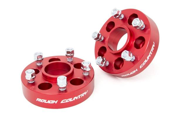 Rough Country - Wheel Adapters 5x4.5 to 5x5 Adapters Red 6061-T6 Aluminum Sold in Pairs Rough Country