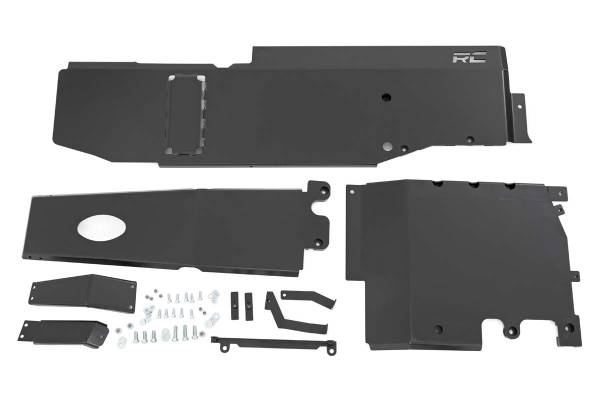 Rough Country - Jeep Engine + Transfer Case + Gas Tank Skid Plate System 18-20 JL Unlimited 3.6L Rough Country