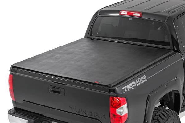 Rough Country - Tundra Soft Tri-Fold Bed Cover 14-19 Tundra 6 Foot 5 Inch Bed w/o Cargo Mgmt Rough Country