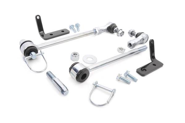 Rough Country - Jeep Front Sway Bar Disconnects 3.5-6 Inch Wrangler JK, Wrangler JL Rough Country