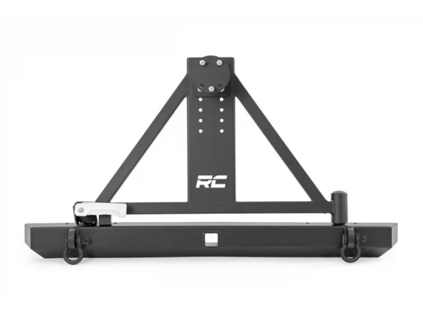 Rough Country - Jeep Classic Full Width Rear Bumper w/Tire Carrier 87-06 Wrangler YJ/TJ Rough Country