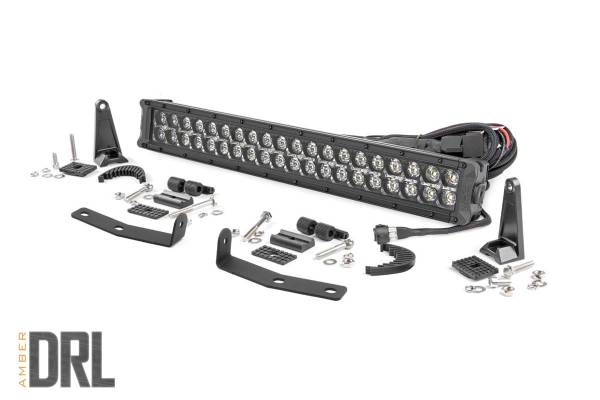 Rough Country - Nissan 20 Inch LED Bumper Kit Black Series w/Amber DRL 16-20 Titan XD Rough Country