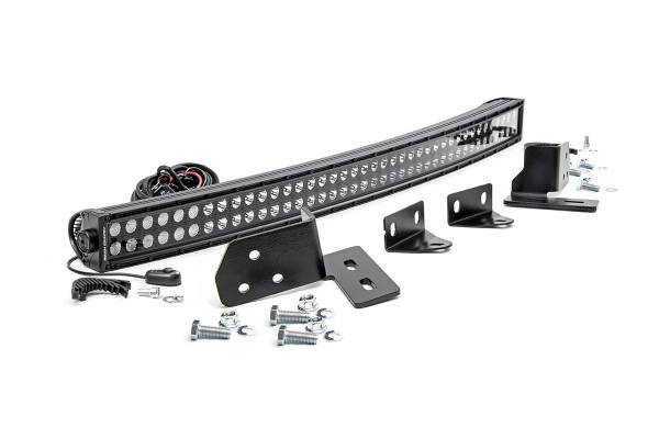 Rough Country - Ford 40 Inch Curved LED Light Bar Bumper Kit Black Series 11-16 F-250 Super Duty Rough Country