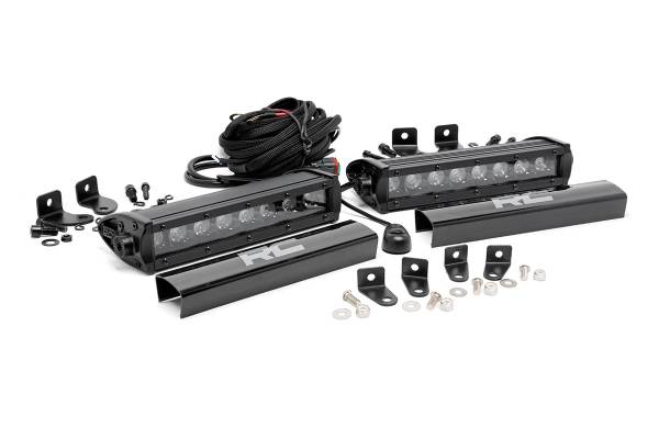 Rough Country - 8 Inch LED Grille Kit Black Series 17-19 F-250 Lariat Rough Country
