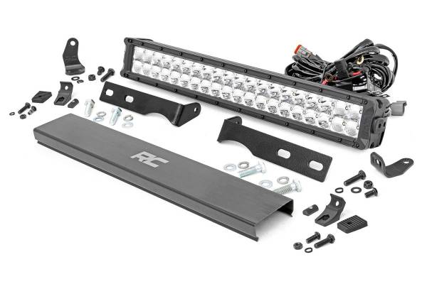 Rough Country - Jeep 20 Inch LED Bumper Kit Chrome Series w/Cool White DRL 11-20 WK2 Grand Cherokee Rough Country