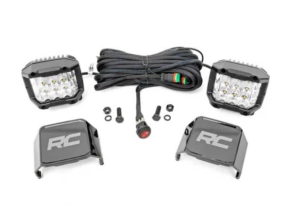 Rough Country - 3 Inch Wide Angle OSRAM LED Lights Pair Rough Country