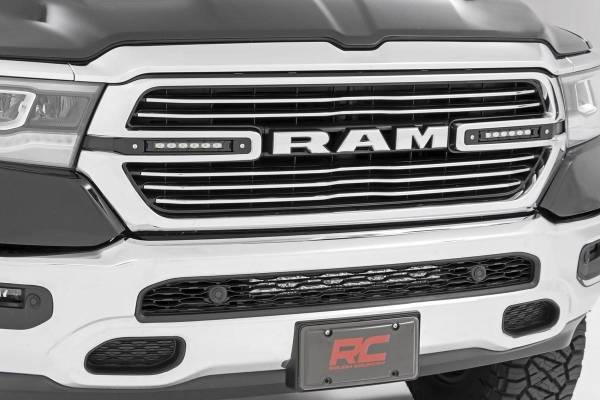 Rough Country - Dodge Dual 6 Inch LED Grille Kit Black Series 19-20 RAM 1500 Rough Country