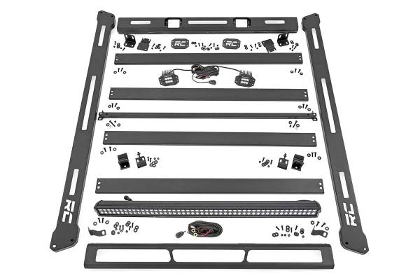 Rough Country - Jeep Roof Rack System w/Black-Series LED Lights 07-18 Wrangler JK Rough Country