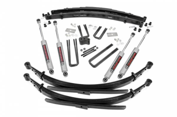 Rough Country - 4 Inch Suspension Lift System Dana 44 70-74 W100/W200/W300 Rough Country