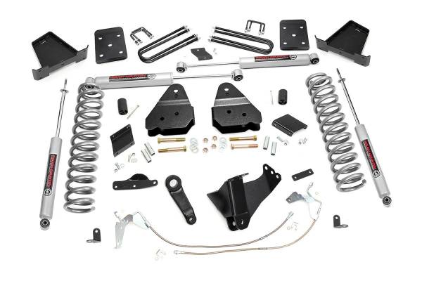 Rough Country - 6 Inch Suspension Lift Kit 11-14 F-250 4WD Diesel Overloads Rough Country