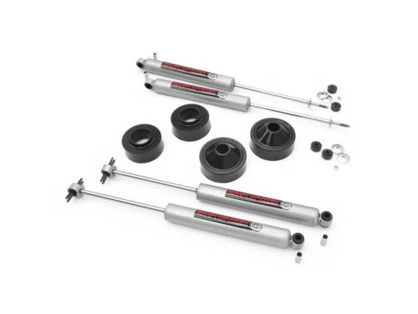 Rough Country - 1.75 Inch Suspension Lift Kit 07-18 Wrangler JK Includes N3 Series Shock Absorbers Rough Country